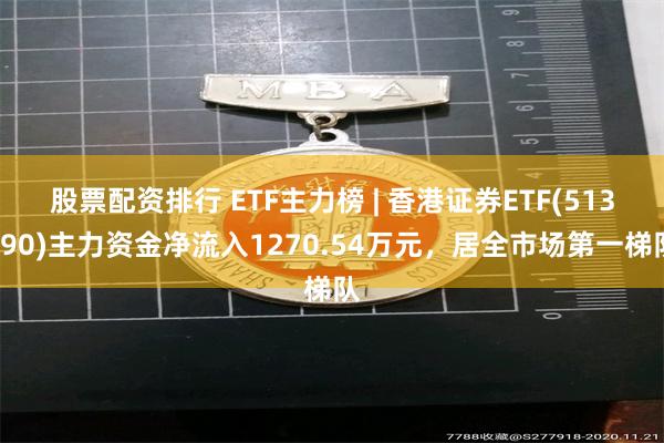 股票配资排行 ETF主力榜 | 香港证券ETF(513090)主力资金净流入1270.54万元，居全市场第一梯队