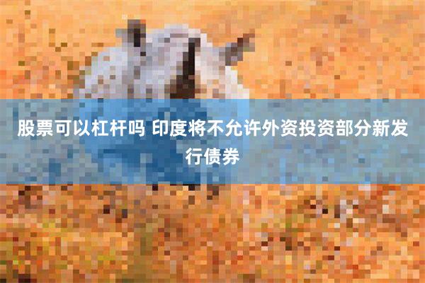 股票可以杠杆吗 印度将不允许外资投资部分新发行债券