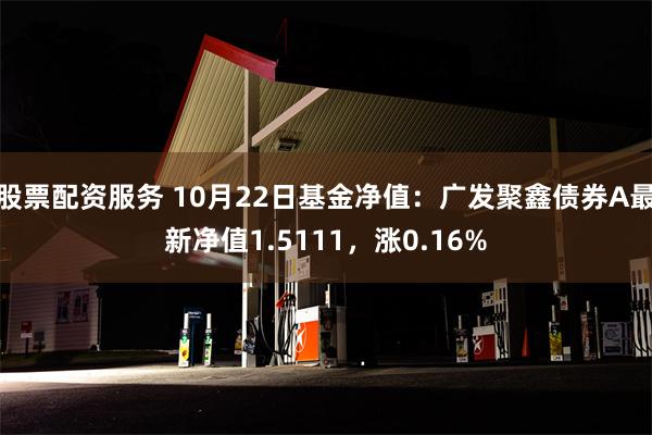 股票配资服务 10月22日基金净值：广发聚鑫债券A最新净值1.5111，涨0.16%