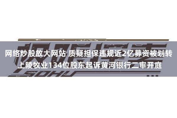 网络炒股放大网站 质疑担保违规近2亿募资被划转 上陵牧业134位股东起诉黄河银行二审开庭